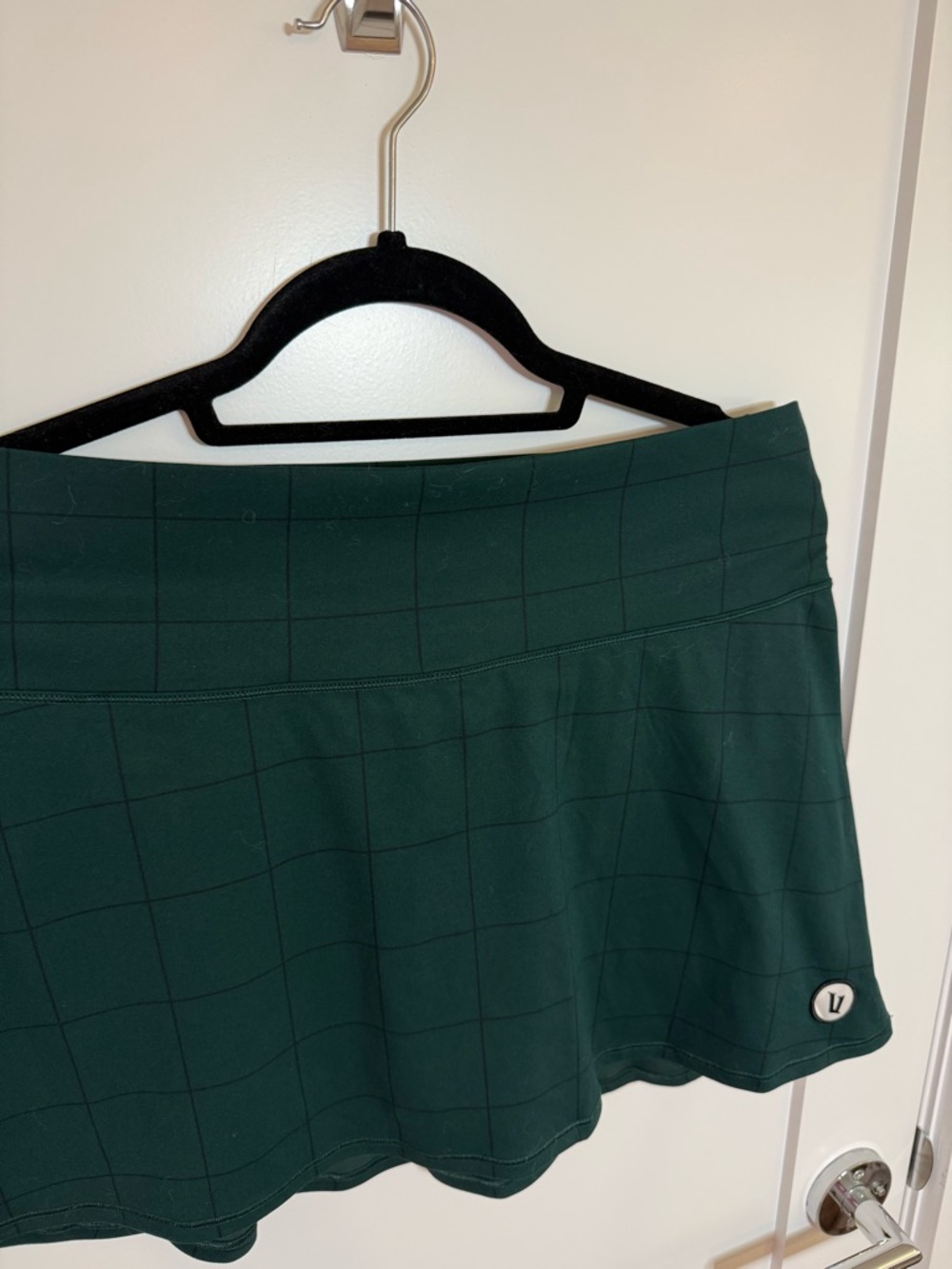 Vuori Volley Skirt Green Window Pane check  Size: L